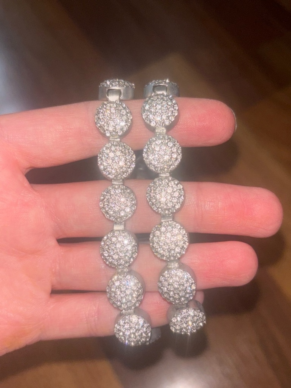 Abercrombie & Fitch Silver  Disk Link Bracelet